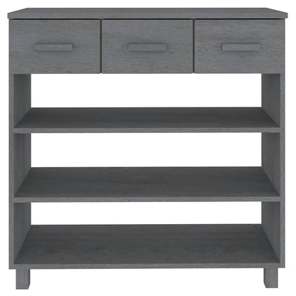 vidaXL Console Table | Dark Grey | Solid Pinewood, MDF | Standard 5