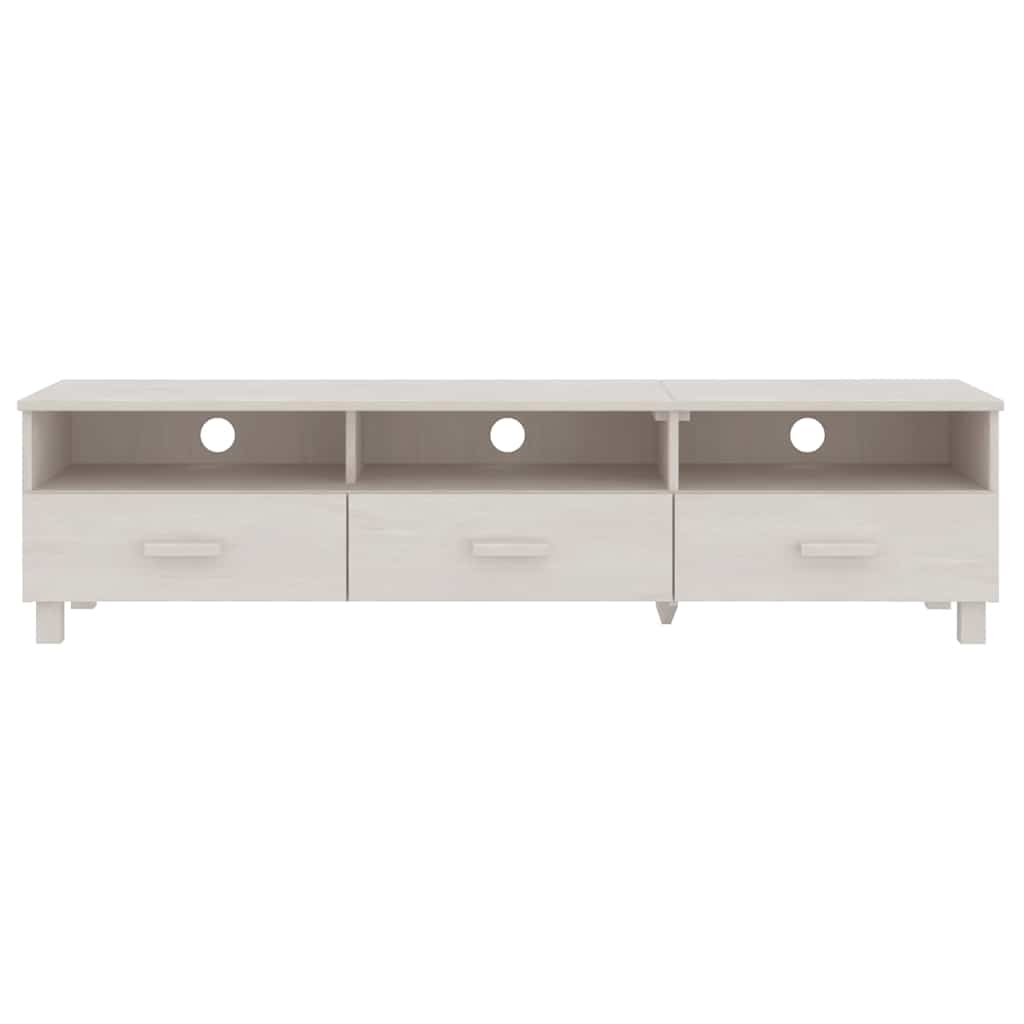 vidaXL TV Cabinet | White | Solid pinewood, MDF | Large | TV Cabinet 3