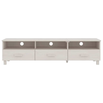 vidaXL TV Cabinet | White | Solid pinewood, MDF | Large | TV Cabinet 3