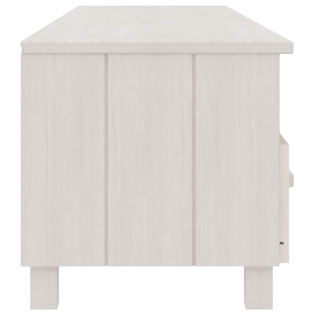 vidaXL TV Cabinet | White | Solid pinewood, MDF | Large | TV Cabinet 4