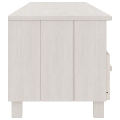 vidaXL TV Cabinet | White | Solid pinewood, MDF | Large | TV Cabinet 4