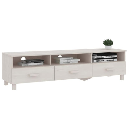 vidaXL TV Cabinet | White | Solid pinewood, MDF | Large | TV Cabinet 6