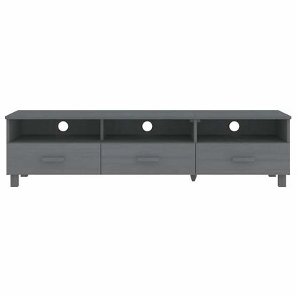 vidaXL TV Cabinet | Dark Grey | Solid Pinewood, MDF | Standard | TV Cabinet 3