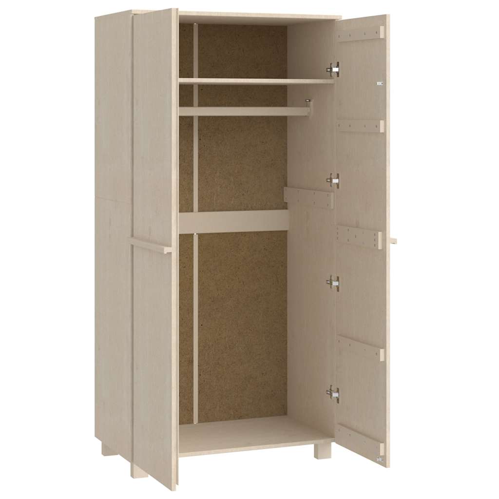 vidaXL Wardrobe | Honey brown | Solid pinewood, MDF | 89 x 50 x 180 cm 4