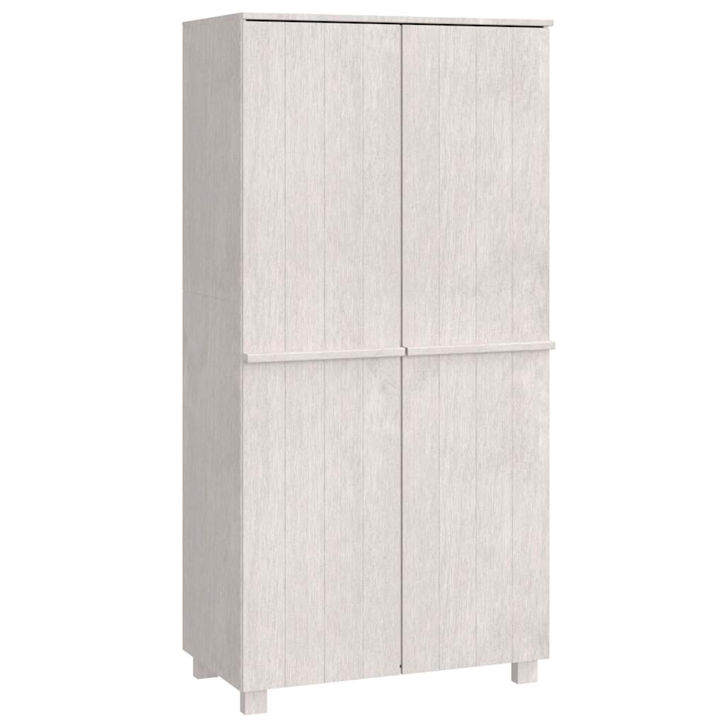 vidaXL Wardrobe | White | Solid pine wood | Medium | Wardrobe | Rectangular 2