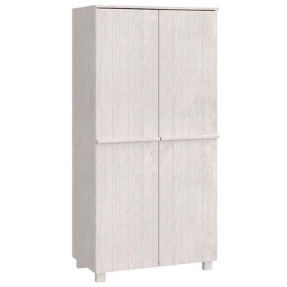 vidaXL Wardrobe | White | Solid pine wood | Medium | Wardrobe | Rectangular 2