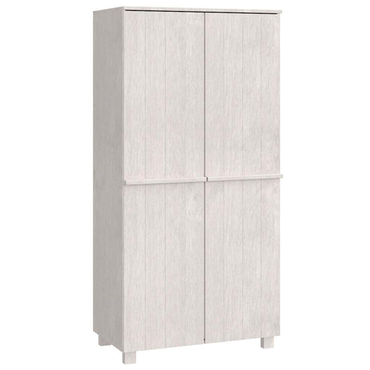 vidaXL Wardrobe | White | Solid pine wood | Medium | Wardrobe | Rectangular 2