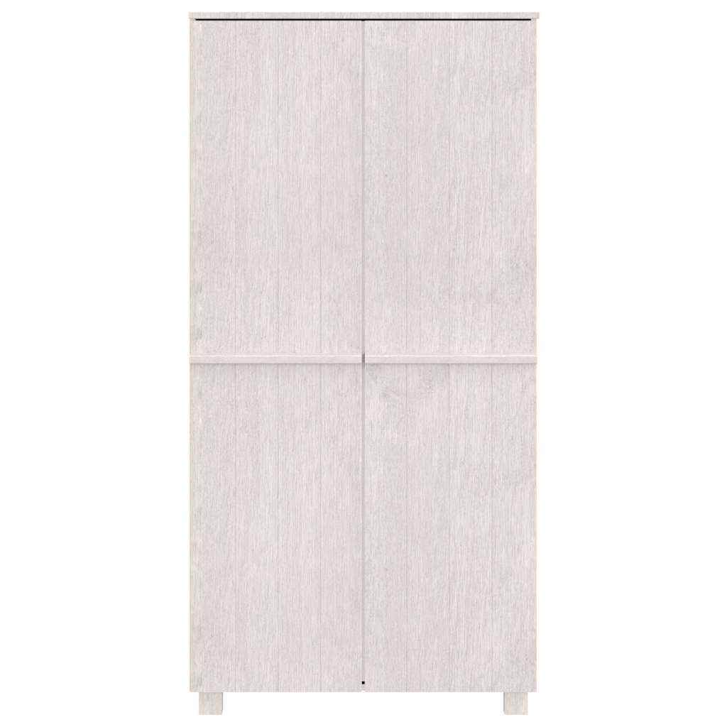 vidaXL Wardrobe | White | Solid pine wood | Medium | Wardrobe | Rectangular 3