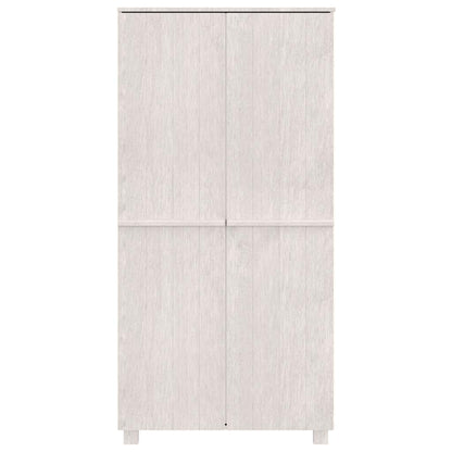 vidaXL Wardrobe | White | Solid pine wood | Medium | Wardrobe | Rectangular 3
