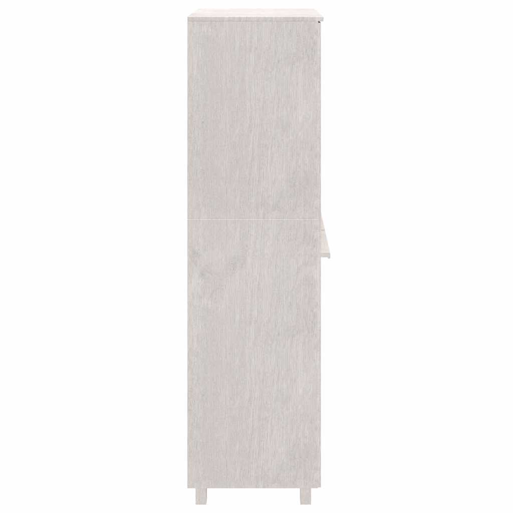 vidaXL Wardrobe | White | Solid pine wood | Medium | Wardrobe | Rectangular 5