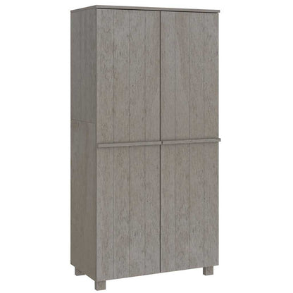 vidaXL Wardrobe | Light grey | Solid pinewood, MDF | 89x50x180 cm | Wardrobe 2