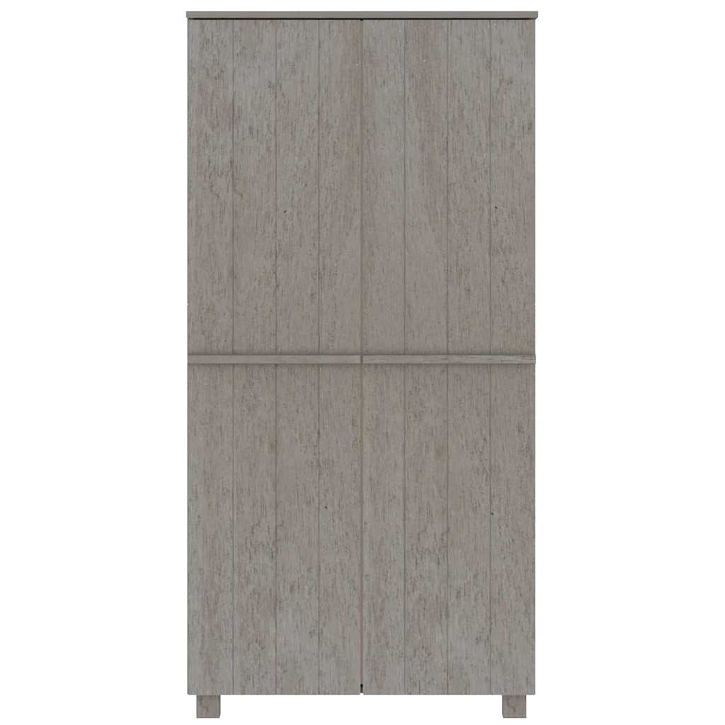vidaXL Wardrobe | Light grey | Solid pinewood, MDF | 89x50x180 cm | Wardrobe 3