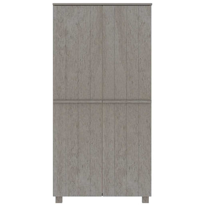 vidaXL Wardrobe | Light grey | Solid pinewood, MDF | 89x50x180 cm | Wardrobe 3