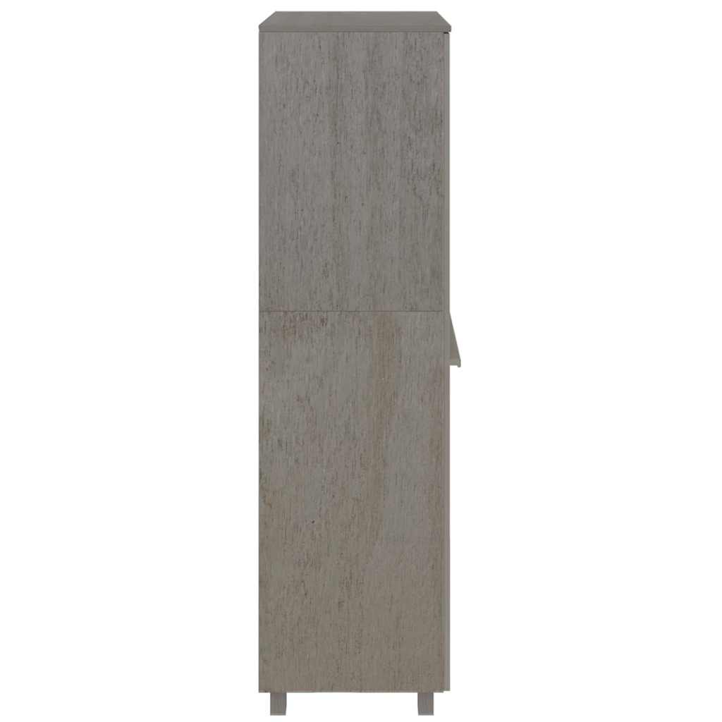 vidaXL Wardrobe | Light grey | Solid pinewood, MDF | 89x50x180 cm | Wardrobe 4