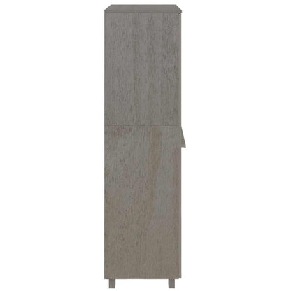 vidaXL Wardrobe | Light grey | Solid pinewood, MDF | 89x50x180 cm | Wardrobe 4
