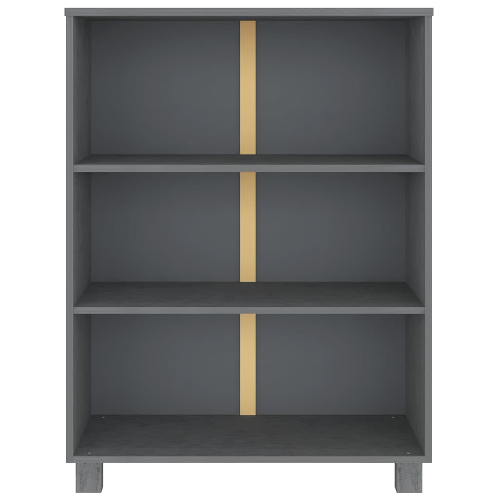 vidaXL Book Cabinet | Dark grey | Solid pinewood, MDF | Medium | Book Cabinet 3