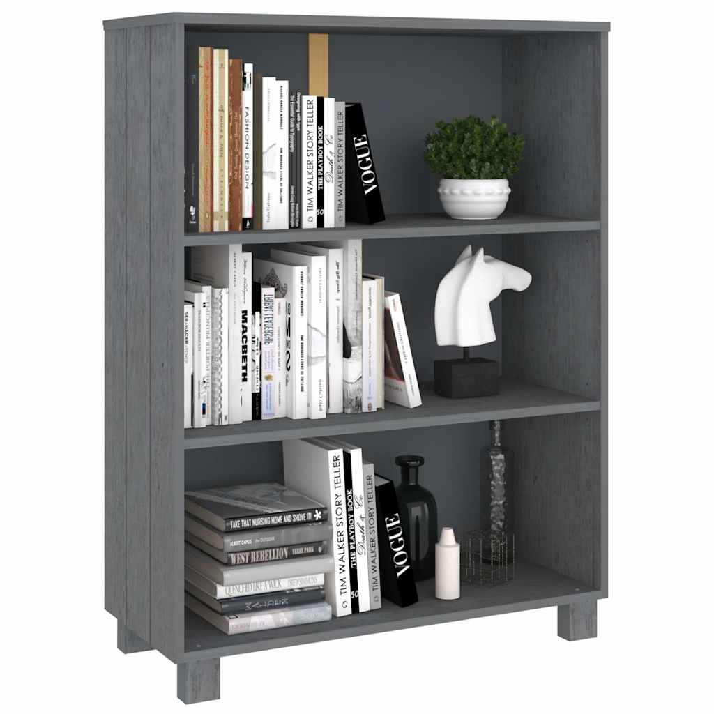 vidaXL Book Cabinet | Dark grey | Solid pinewood, MDF | Medium | Book Cabinet 6
