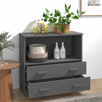 vidaXL Sideboard | Dark Grey | Solid Pine Wood | Medium | Sideboard 3