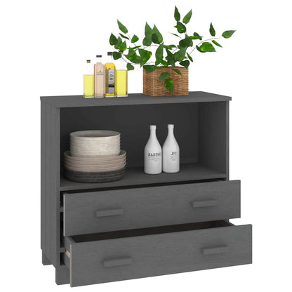 vidaXL Sideboard | Dark Grey | Solid Pine Wood | Medium | Sideboard 4