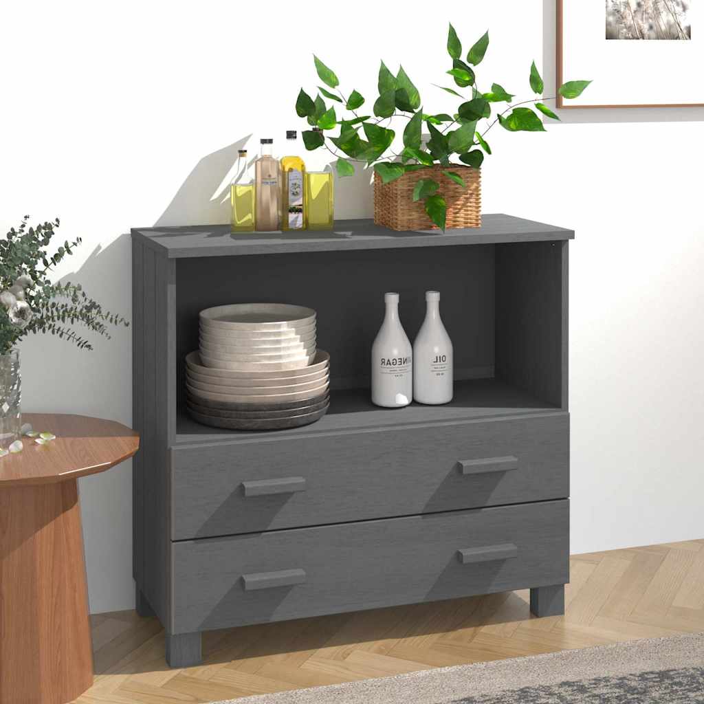 vidaXL Sideboard | Dark Grey | Solid Pine Wood | Medium | Sideboard 1