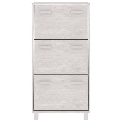 vidaXL Shoe Cabinet | White | Solid pinewood, MDF, plastic | Medium 3