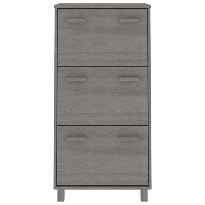 vidaXL Shoe Cabinet | Light grey | Solid pine wood, MDF, plastic | Medium 3