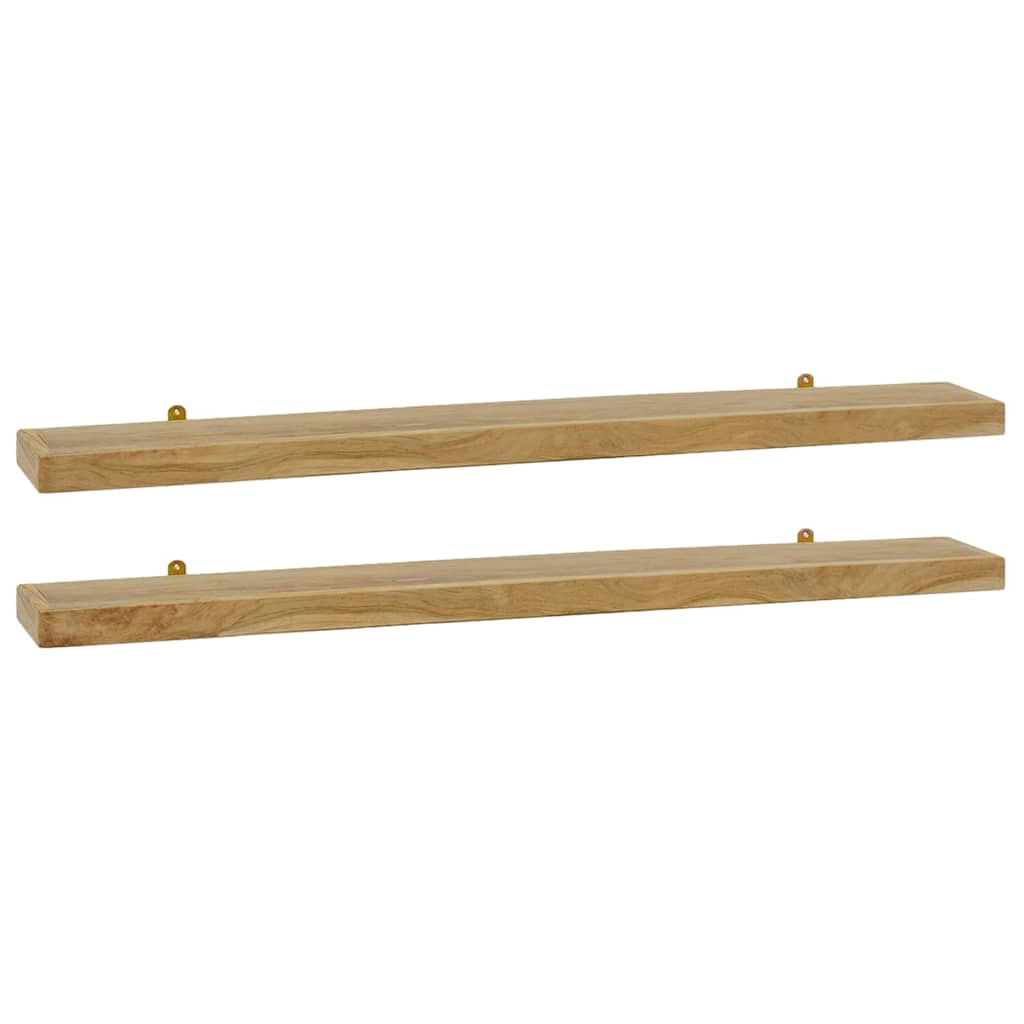 vidaXL Wall Shelves 2 pcs 110x15x4 cm Solid Wood Teak 2