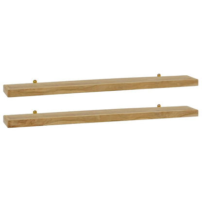 vidaXL Wall Shelves 2 pcs 110x15x4 cm Solid Wood Teak 2