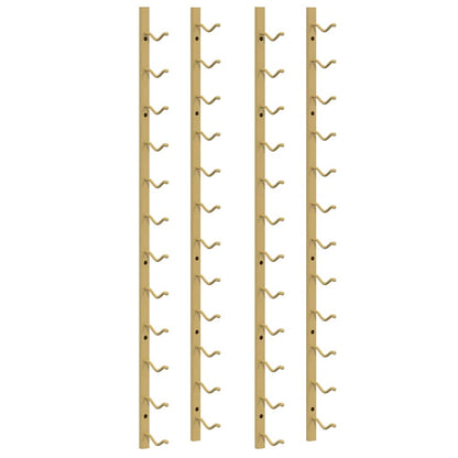 vidaXL Wall Mounted Wine Rack for 12 Bottles 2 pcs Gold Iron 2