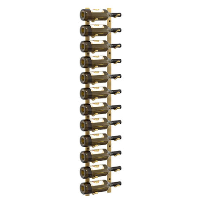 vidaXL Wall Mounted Wine Rack for 12 Bottles 2 pcs Gold Iron 4