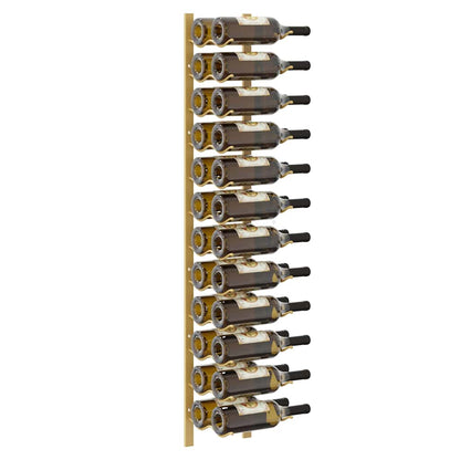 vidaXL Wall Mounted Wine Rack for 24 Bottles 2 pcs Gold Iron 4