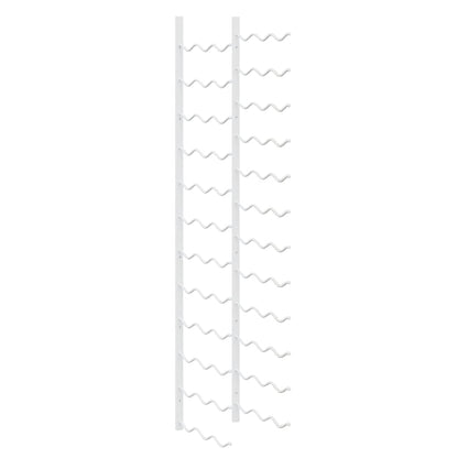vidaXL Wall Mounted Wine Rack for 36 Bottles White Iron 2