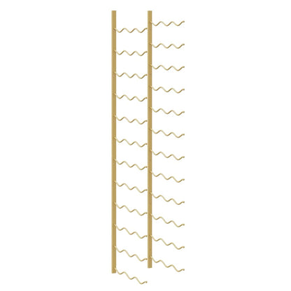 vidaXL Wall Mounted Wine Rack for 36 Bottles Gold Iron 2