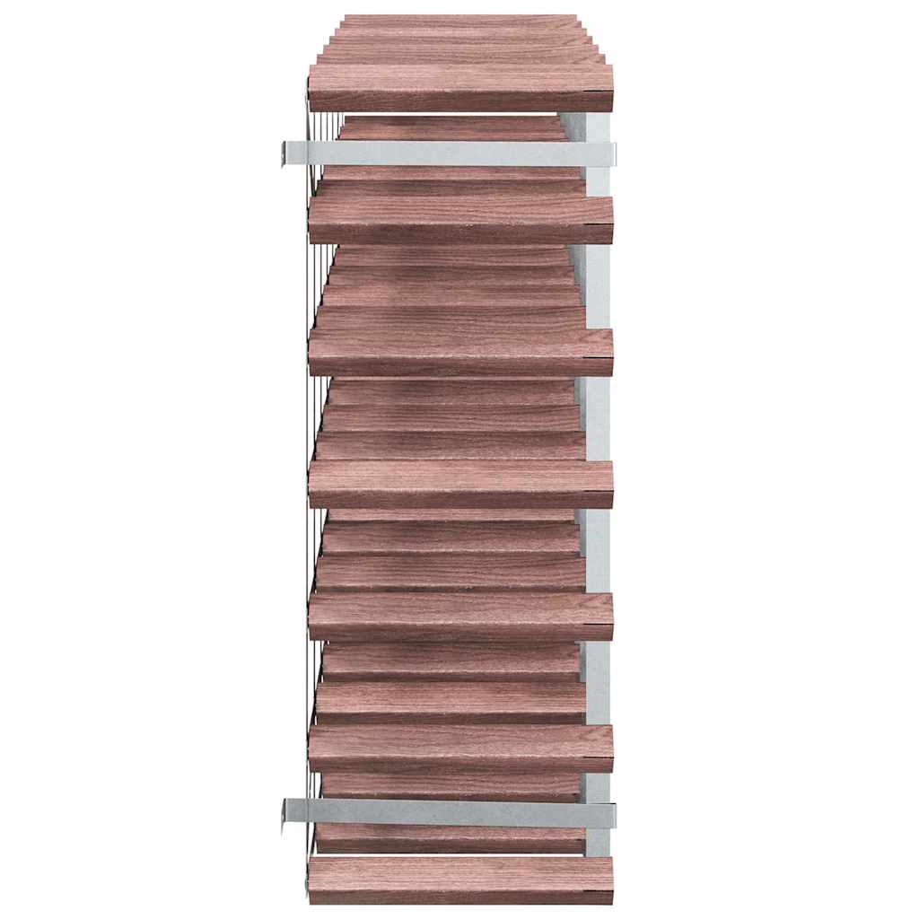 340893 vidaXL Wine Rack for 42 Bottles Brown Solid Wood Pine 6