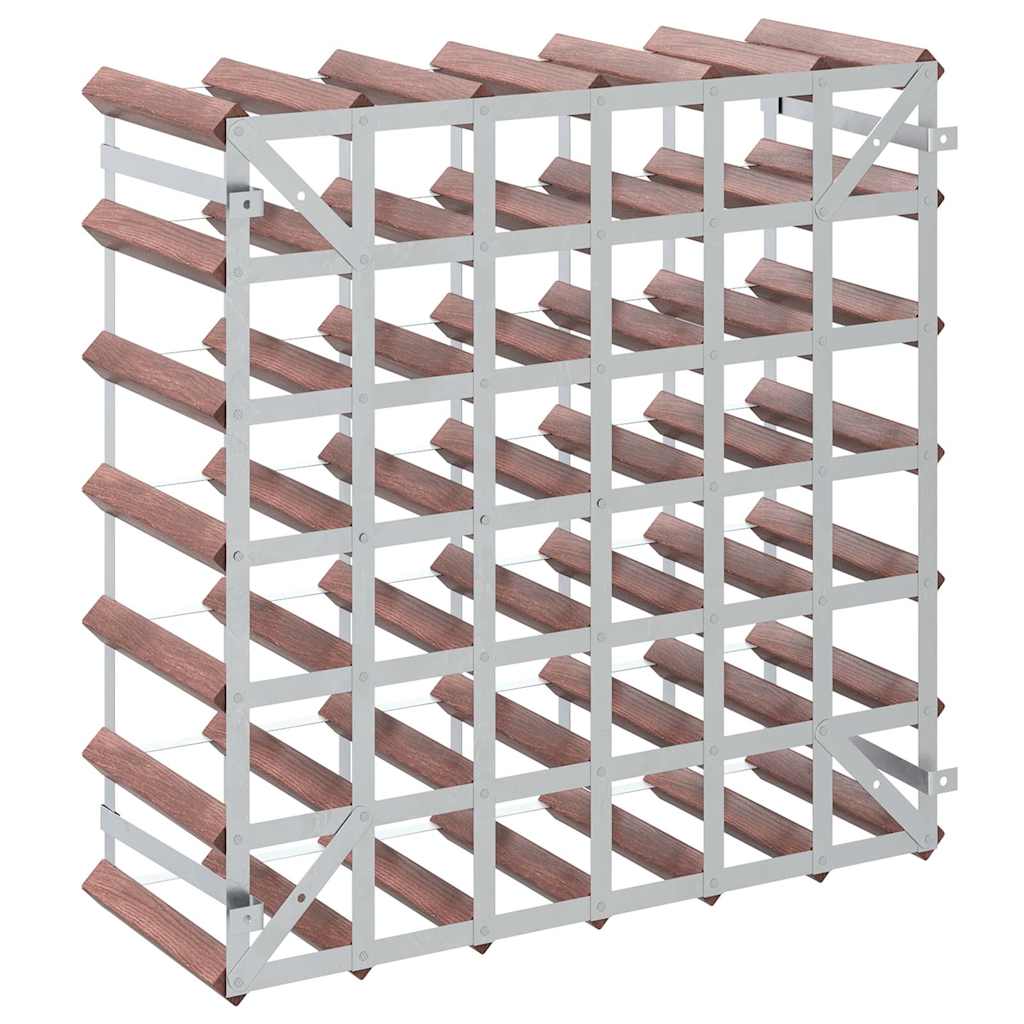 340893 vidaXL Wine Rack for 42 Bottles Brown Solid Wood Pine 5