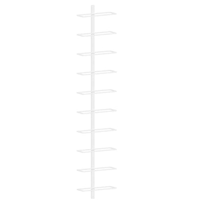 340904 vidaXL Wall-mounted Wine Rack for 10 Bottles White Metal 2