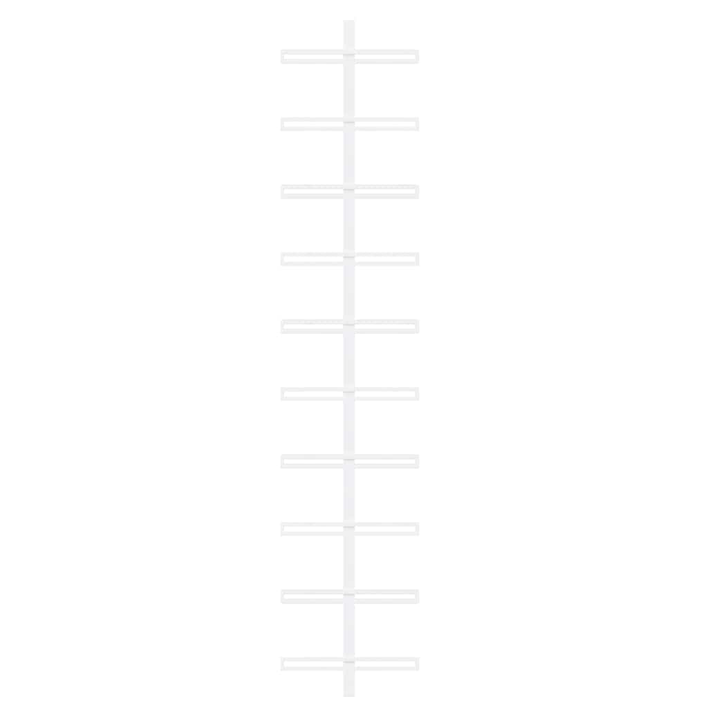 340904 vidaXL Wall-mounted Wine Rack for 10 Bottles White Metal 6