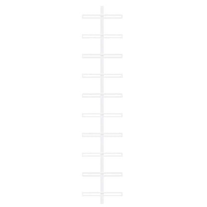 340904 vidaXL Wall-mounted Wine Rack for 10 Bottles White Metal 6
