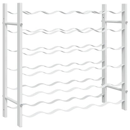 vidaXL Wine Rack for 36 Bottles White Metal 2