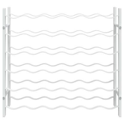 vidaXL Wine Rack for 36 Bottles White Metal 5