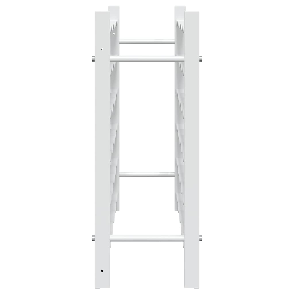 vidaXL Wine Rack for 36 Bottles White Metal 6