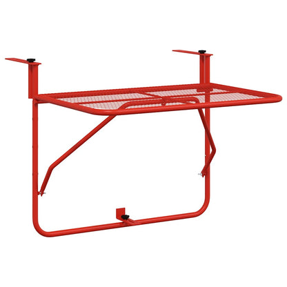 vidaXL Balcony Table Red 60x40 cm Steel 2