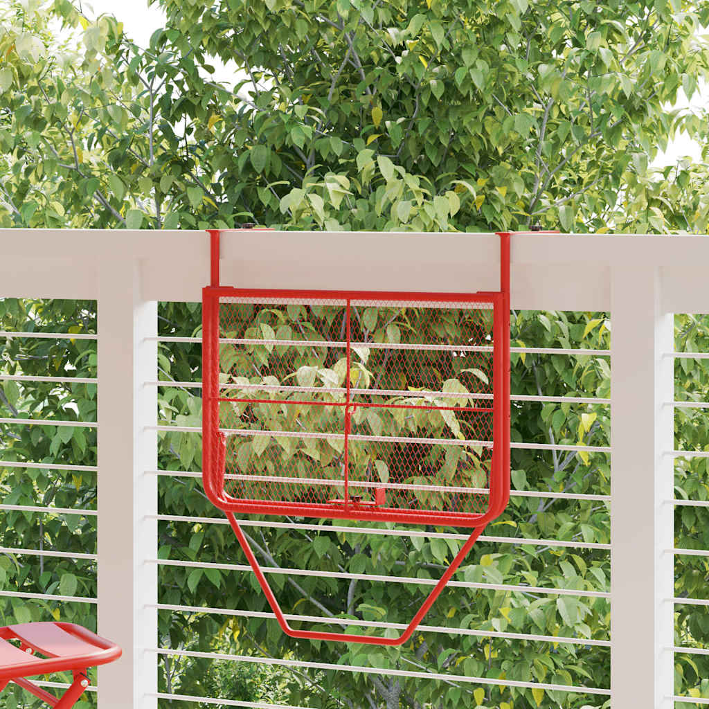 vidaXL Balcony Table Red 60x40 cm Steel 3