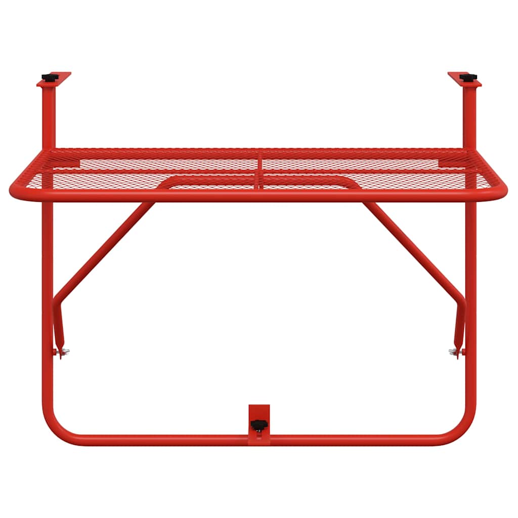 vidaXL Balcony Table Red 60x40 cm Steel 4