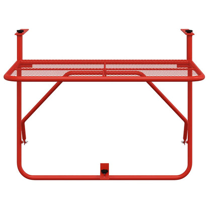 vidaXL Balcony Table Red 60x40 cm Steel 4