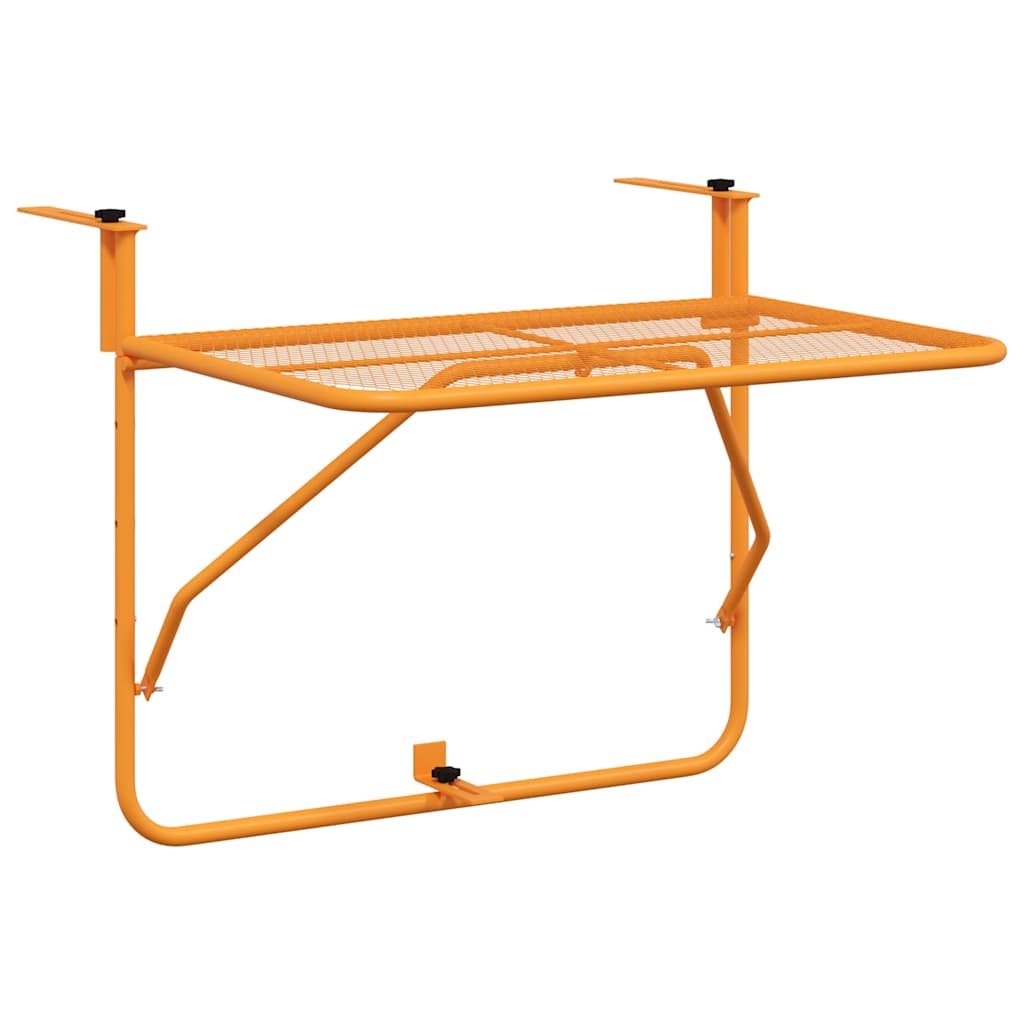 vidaXL Balcony Table Yellow 60x40 cm Steel 2