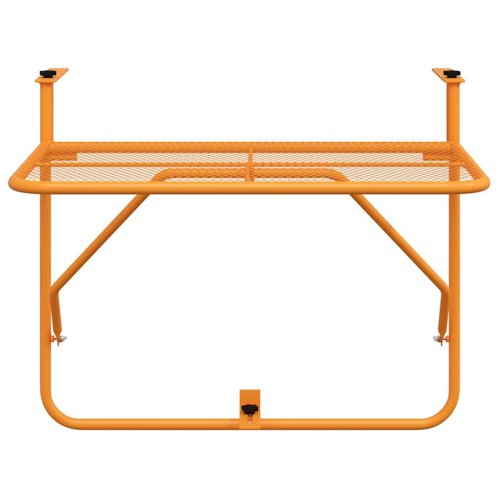 vidaXL Balcony Table Yellow 60x40 cm Steel 6