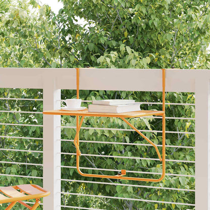 vidaXL Balcony Table Yellow 60x40 cm Steel 1