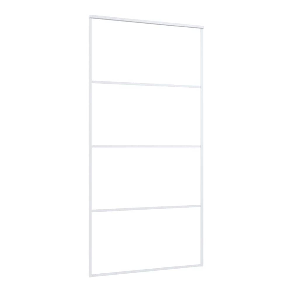 Sliding Door ESG Glass and Aluminium 102.5x205 cm White Frosted