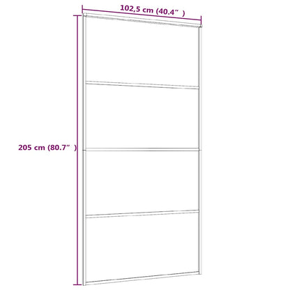 Sliding Door ESG Glass and Aluminium 102.5x205 cm White Frosted